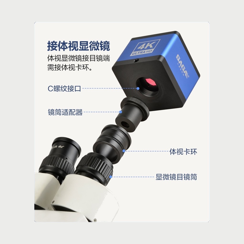 SAGA HDMI输出CCD 电子目镜 接显微镜用（蓝色）